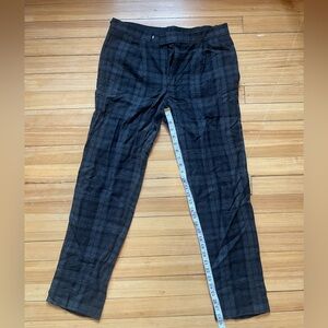 Brooks Brothers Dark Plaid Chinos with side adjusters - Milano Fit